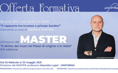 Master “Il diritto dei trust nei Paesi di origine e in Italia”, XXI edizione